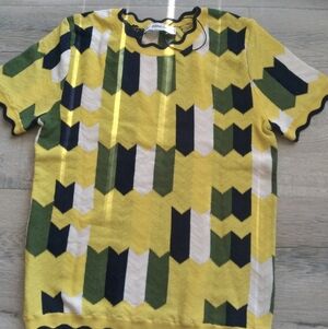 Zara Chevron Tee - Yellow, Green, and Black
